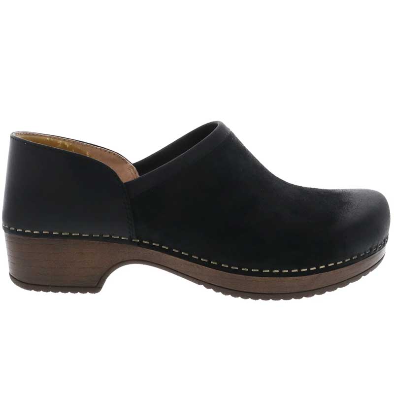Women Clogs Wooden sole leather  P1 suede 