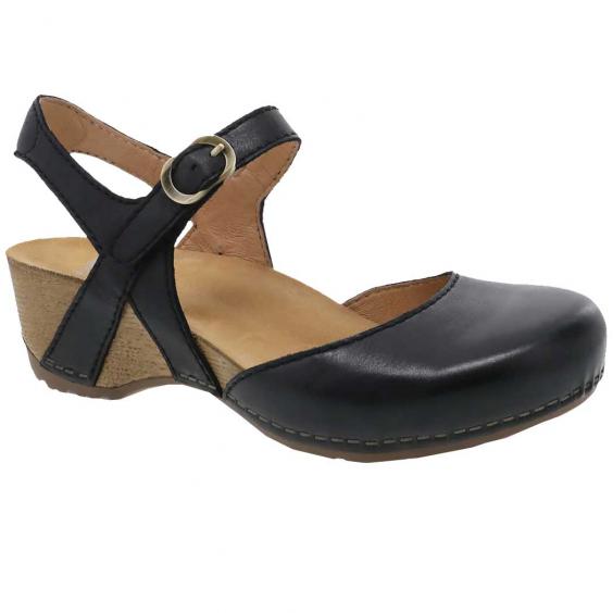 Dansko Tiffani Closed-Toe Wedge Black Milled (Women's)