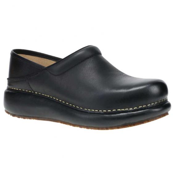Dansko Platform Pro Clog Black Burnished Nubuck (Women's)