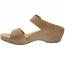 Dansko Tanya Slide Sandal Tan Milled (Women's) 1