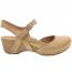 Dansko Tiffani Closed-Toe Wedge Tan Milled (Women's) 1