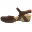 Dansko Tiffani Closed-Toe Wedge Brown Milled (Women's) 1