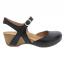 Dansko Tiffani Closed-Toe Wedge Black Milled (Women's) 1