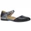 Dansko Liv Mary Jane Flat Black Nappa/ Pewter Metallic (Women's)