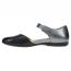 Dansko Liv Mary Jane Flat Black Nappa/ Pewter Metallic (Women's) 1