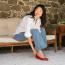 Dansko Mollie Flat Red Nappa (Women's) 5