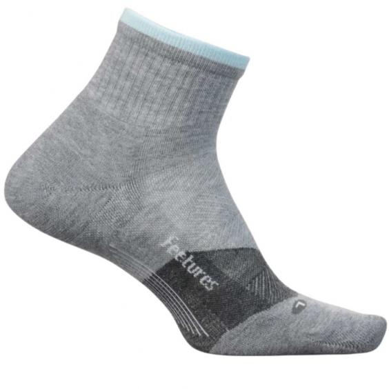 Feetures Elite Trail Max Cushion Quarter Light Grey (Unisex)