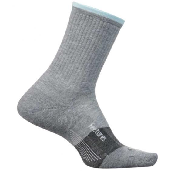 Feetures Elite Trail Mini Crew Max Cushion Light Grey (Unisex)
