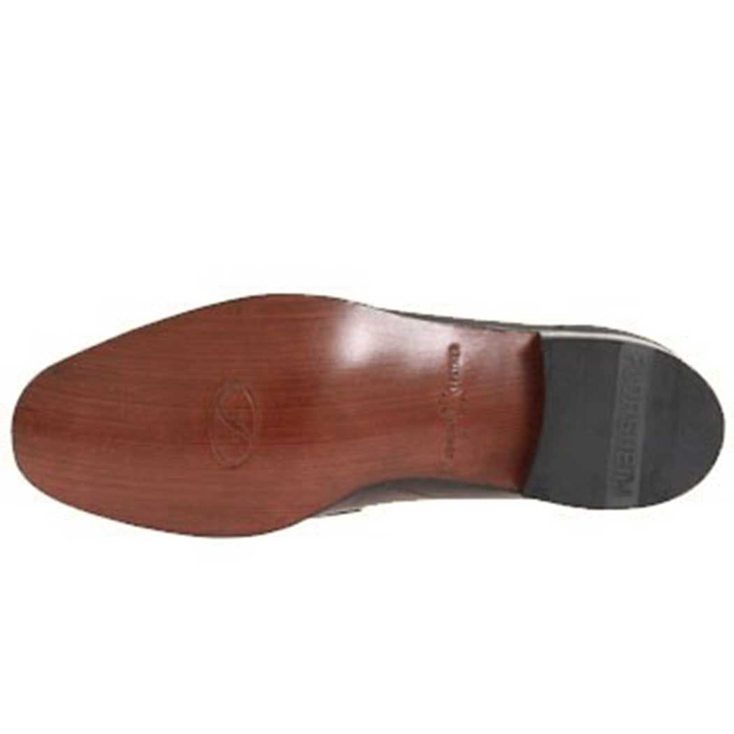 Florsheim Mocassino Uomo Como Flat Strap - Pelle Nera, Tacco Basso, Fodera In Pelle