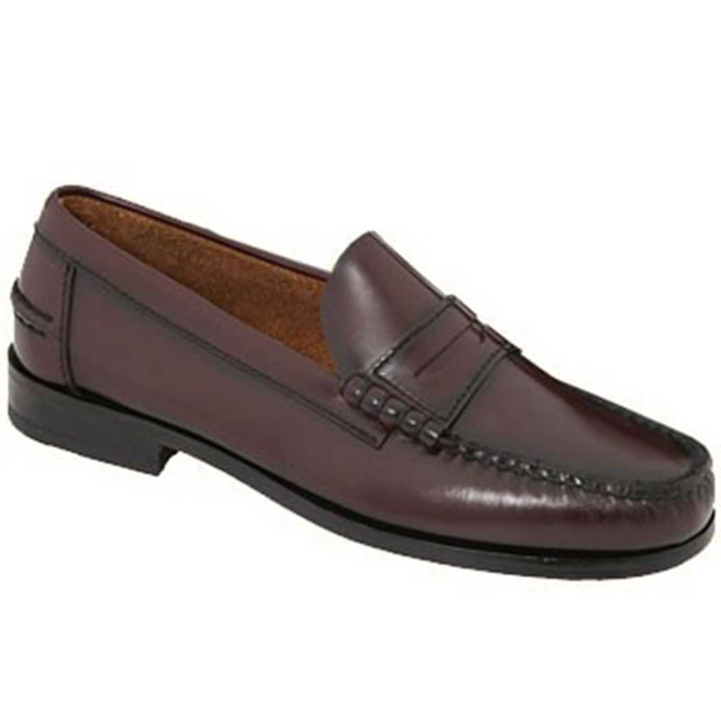 burgundy penny loafers