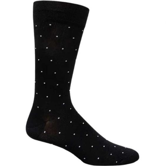 Florsheim Mercerized Cotton Sock Black Stars (Men's)