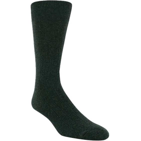 Florsheim Wide Rib Plain Sock Gray (Men's)