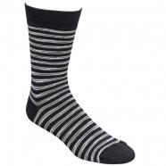 Florsheim Heather Stripe Dress Crew Sock Black (Men's)