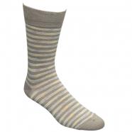 Florsheim Heather Stripe Dress Crew Sock Taupe (Men's)