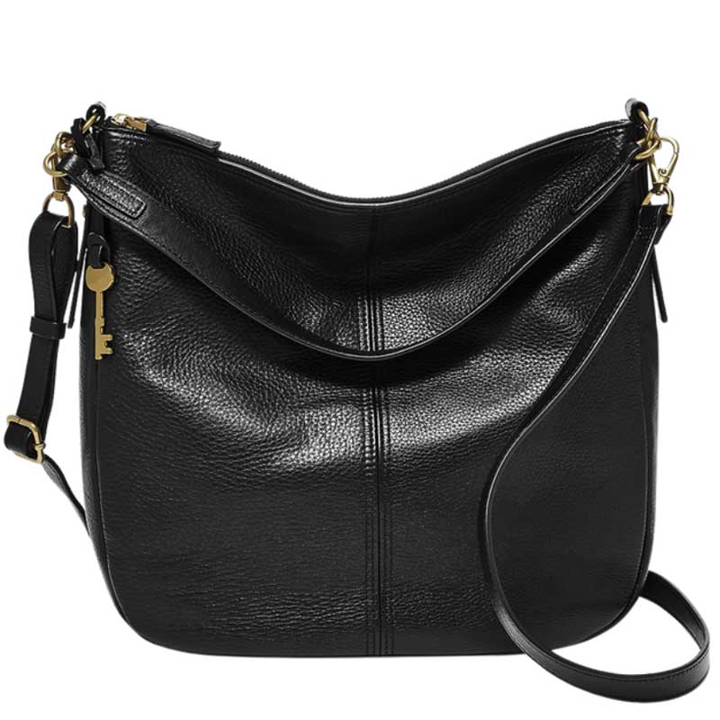  Fossil Women's Jolie Leather Hobo Purse Handbag, Black (Model:  ZB1434001) : Clothing, Shoes & Jewelry