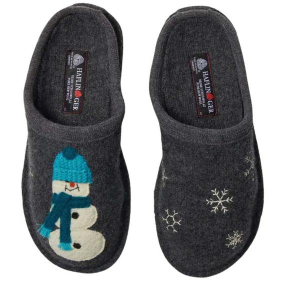 Haflinger Snowman Slipper Grey (Women's)