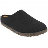 Haflinger Manhattan Hardsole Slipper Black (Unisex)