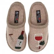 Haflinger Wine Time Slipper Beige (Women's)