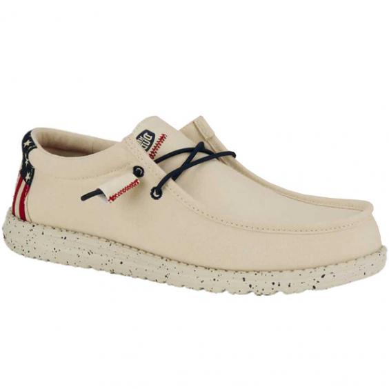 Hey Dude Wally Americana Off White (Men's)