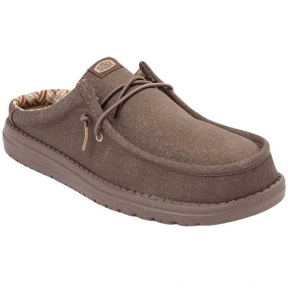 Hey Dude Wally Slip Canvas Walnut (Men's)