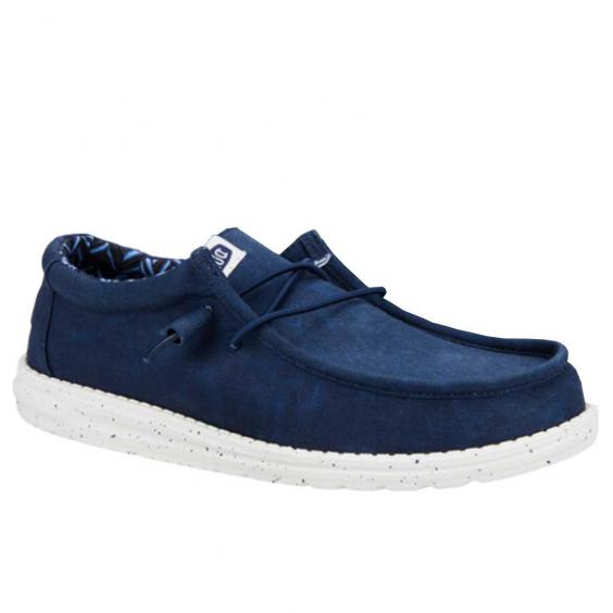 Hey Dude Wally Stretch Canvas Navy (Men's)