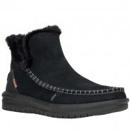 Hey Dude Camden Suede Slipper Boot Black/ Black (Women's)