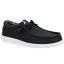 Hey Dude Wally Stretch Canvas Black/ White (Men's)