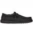 Hey Dude Wally Stretch Canvas Black/ Black (Men's)