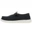 Hey Dude Wendy Stretch Canvas Slip-On Black/ White (Women's) 2