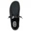 Hey Dude Wendy Stretch Canvas Slip-On Black/ White (Women's) 3