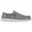 Hey Dude Wally Stretch Sox Grey (Men's) 1