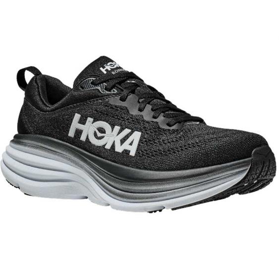 HOKA Bondi 8 Running Shoe Black/ White (Women's)