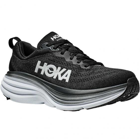 HOKA Bondi 8 Running Shoe Black/ White (Men's)