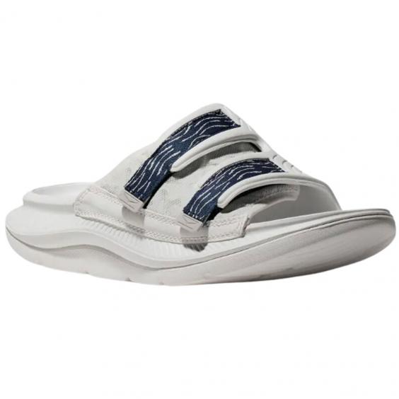 Hoka Ora Luxe Recovery Slide White/ Bellwether Blue (Unisex)