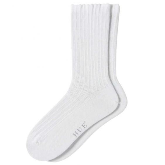 Hue Scalloped Pointelle Crew Sock White (Women's)