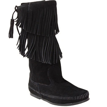 calf high suede boots