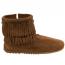 Minnetonka Double Fringe Side Zip Boot Dusty Brown (Women's) 1