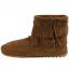 Minnetonka Double Fringe Side Zip Boot Dusty Brown (Women's) 2