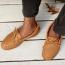 Minnetonka Genuine Moose/ Fleece Natural Suede (Men's) 5