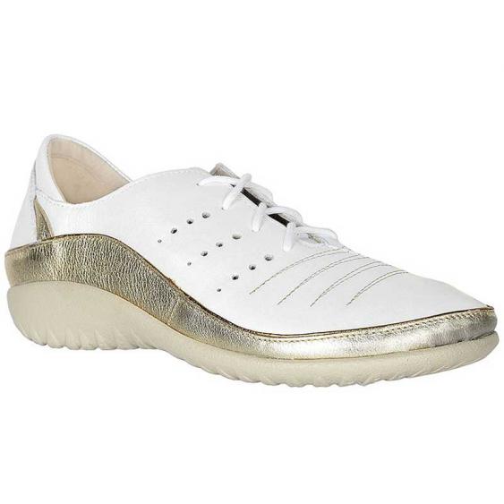 Naot Kumara White Pearl Leather/ Radiant Gold Leather 11450-WBX (Women's)