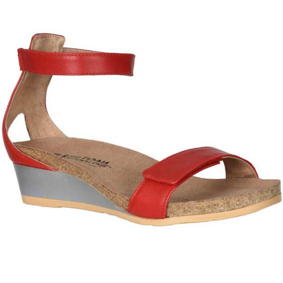 Naot Mermaid Wedge Kiss Red Leather (Women's)