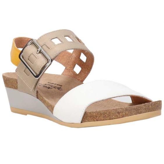 Naot Dynasty Soft White Leather/ Soft Beige Leather/ Marigold Leather 5052-WEL (Women's)