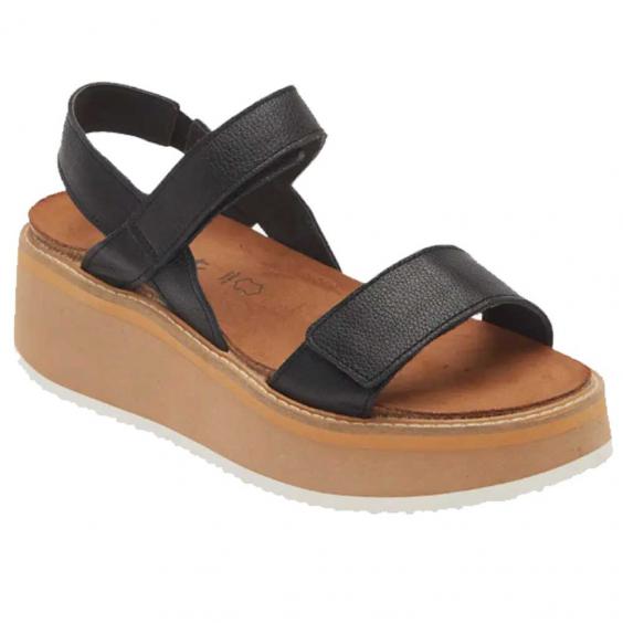 Naot Meringue Platform Sandal Soft Black/ Camel Sole (Women's)