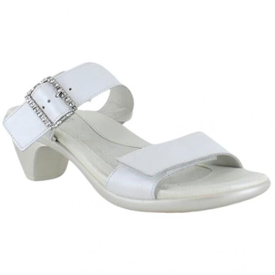 Naot Recent Heeled Sandal White Pearl Leather (Women's)