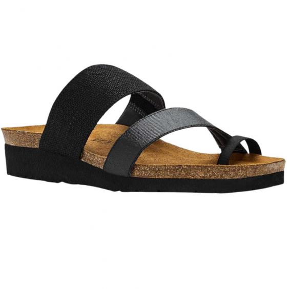 Naot Sia Slide Sandal Black with Black Elastic (Women's)