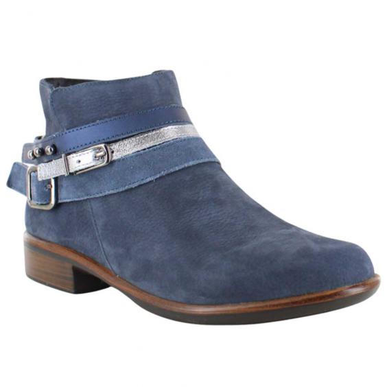 Naot Sumatra Boot Navy Velvet Nubuck/ Blue + Pewter Straps (Women's)