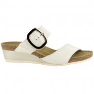 Naot Magic Wedge Slide Ivory Crinkle Patent (Women's)