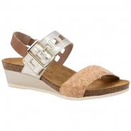 Naot Dynasty Wedge Cork/ Radiant Gold/ Latte Brown (Women's)