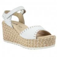 Naot Blanes Wedge Sandal White Leather (Women's)