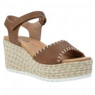 Naot Blanes Wedge Sandal Latte Brown Leather (Women's)
